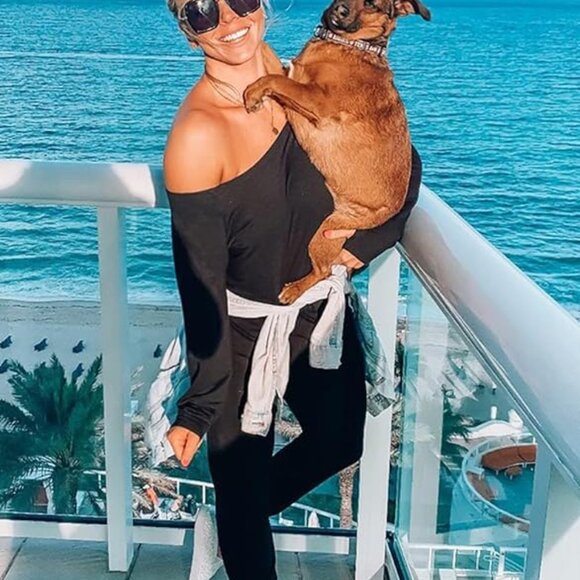 PRETTY GARDEN Womens Casual Long Sleeve Crewneck Shoulder Elastic Waist XL NWTs - Picture 6 of 7